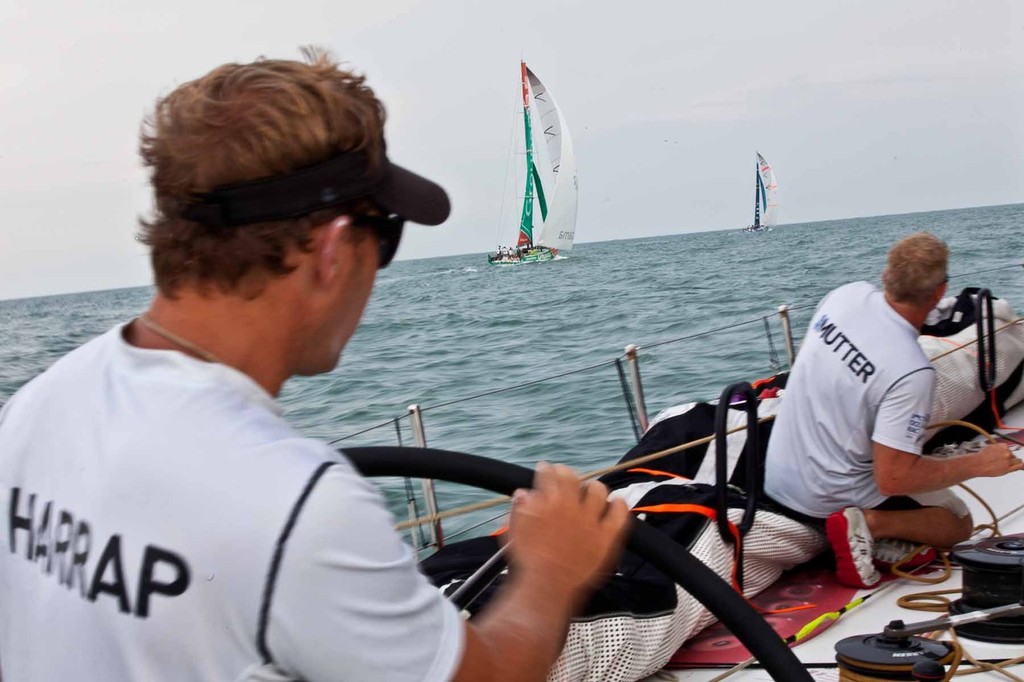 PUMA, Groupama, and Telefonica all reunite in the Malacca Straits. PUMA Ocean Racing powered by BERG during leg 3 of the Volvo Ocean Race 2011-12  &copy; Amory Ross/Puma Ocean Racing/Volvo Ocean Race http://www.puma.com/sailing